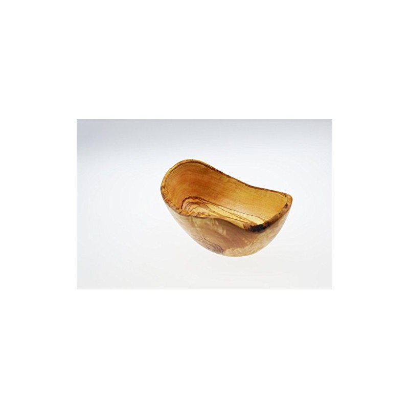 Olive Wood Ovale rustikale Schüssel für Salat/Obst, Holz, Getreide/Natur, 24