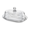 7 inch Glass Butter Dish with Lid, Clear Covered Butter