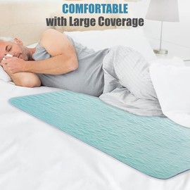 Washable, Reusable, Waterproof 34" X 54" for Incontinence, Pee, bedwetting to Protect Mattress, Bed, Sheets, Crib, Car for Seniors, Adults, Kids, Pets. Hospital Grade (34" X 54" (Pack of 1))