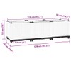 vidaXL Grey Raised Bed - 120x40x38 cm - Polypropylene Rectangular