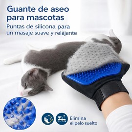 Guantes Quita Pelo para Mascotas (Pack de 4) | 2 Guantes de Silicona para Bañar y Masajear Perros y Gatos | 2 Removedor de Pelo y Pelusa de Ropa, Sofá y Muebles | Lavables y Reutilizables