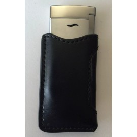 Black Leather Case Pouch For S.T. Dupont Slim 7 Lighter, New In Box