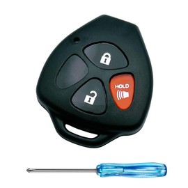 Replacement Smart Keyless Entry Remote Control Key Fob Case Cover for Toyota Scion TC RAV4 Avalon Camry Corolla Venza Car Key Fob Shell (3 Button-1pcs)