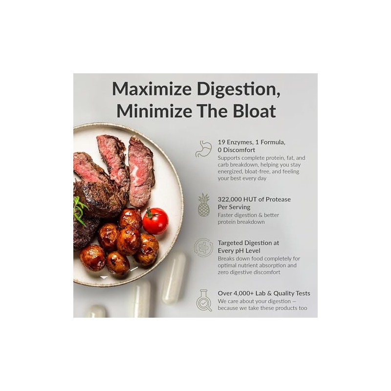 BIOptimizers MassZymes - Bloating Digestive Enzymes Supplement