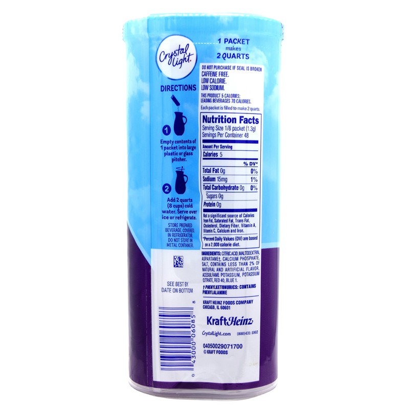 Crystal Light Concord Grape, 12-Quart Canister Canister (Pack Of 7)