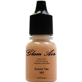 Glam Air Airbrush M9 Sunset Tan Matte Foundation Water-based Makeup (991) (Ideal for Normal to Oily Skin)