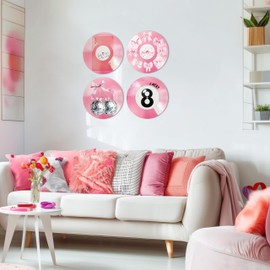 TracyArt Preppy Room Decor, Pink Wall Decor - Room Decor for Teen Girls, Pink Wall Art, Preppy