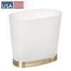 iDesign Slim Bathroom Trash Can, Small Plastic Garbage Can for