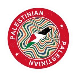 Palestinian Lettering Wall Stickers Positive Global World Flag Travel Trip Notebook Wall Decal Vinyl Mural Decals Quotes for Nursery Family Cafe Hotel Wall Art 22in