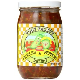 Tony Packo's Pickles and Peppers Relish, 16 Ounce Jar