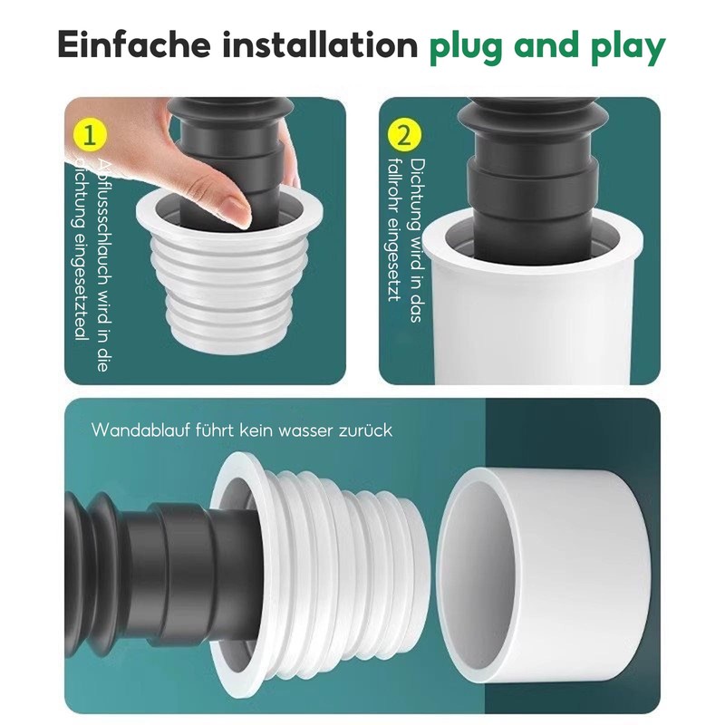 Pack of 8 Drain Pipe Seal Hose, Rubber Sleeve Siphon
