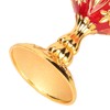 Gold Chalice 4 Inch High Zinc Alloy Retro Embossed Flower