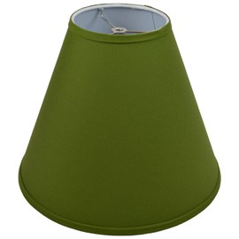 FenchelShades.com 6" Top Diameter x 14" Bottom Diameter x 12" Slant Height Fabric Barrel Lampshade Spider Attachment (Avocado)