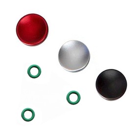 Set of 3 GeeSo Aluminum Alloy Shutter Button 10mm Compatible with Various Cameras Concave Type (Set of 3, Concave (Black, Red, Silver))