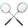 2PCS Badminton Rackets Iron Alloy Frame Integrated Shuttlecock Racquets for