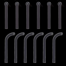 Honbay 12PCS Acrylic Earrings Try-on Stick Ear Stud Hoop Earring Try on Sticks Strip for Mall Retail Store and Personal Home use (2 Style)