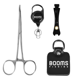 Booms Fishing FF2 4 in 1 Fly Fishing Gear Combo: Forceps, Nipper, Leader Straightener, Zinger Retractor
