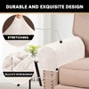 PrinceDeco 2 Pack Thick Velvet Stretch Armrest Covers for Chairs