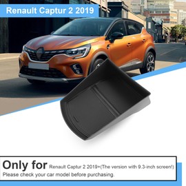 Coleya Centre Console Storage Box Compatible with Renault Captur 2 2019-2024, Renault Captur Accessories Instrument Panel Glove Box, Centre Console Organiser with Non-Slip Mat (Black)