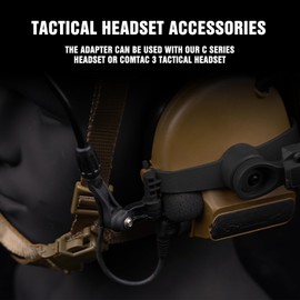 Fast Helmet ARC Rail Adapter COMTAC3 Tactical Pickup Headset Suspension Headphones Bracket Multi-Angle Rotation for OPS CoreARC & Team Wendy Rail, Hunting Earmuffs Support (Black)