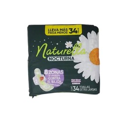 Toallas Femeninas Nocturnas Extra Largas con Protección Suave 34 Piezas