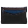 TERSE Wrist Bag Men's Leather Clutch Bag Casual Business Waterproof Handbag for Men, blue, Casual