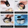 2 Pack Garlic Press Rocker, Stainless Steel Garlic Mincer with