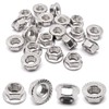 M10 x 1.25mm Flange Nut, 304 Stainless Steel Serrated Flange