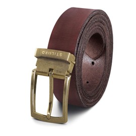 STILORD Vintage Genuine Leather Belt Men Women Retro Shortenable Universal Leather Belt Buffalo Leather, Cresto - Brown | Antique Buckle - Bronze I