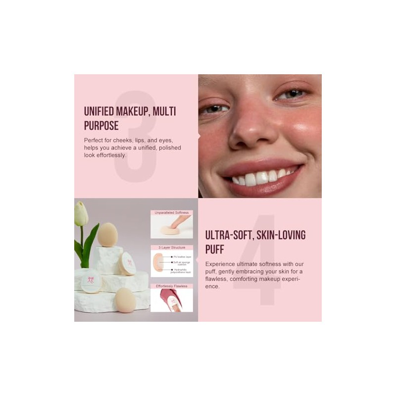 Multi-Use Makeup Cream Blush Stick, Unidollss 3-in-1 Buildable Contour Bronzer