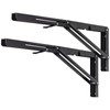 YUMORE Folding Shelf Brackets, 18 Inch Heavy Duty Collapsible Shelf