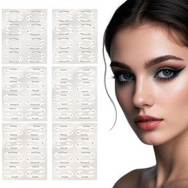 128Pcs Eyeshadow Stencils, Eyeliner Stickers, Eyeliner Eyeshadow Stencil Stickers, Eyeliner Template Sticker Smokey Eyes Winged Eyeliner,Quick Cat Eye Stencils Makeup Tool for Beginners