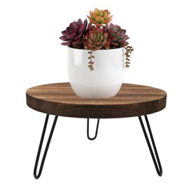 FESTLOVE Wood Plant Stand Indoor Outdoor, 12'' Wooden Planter Stands Fit 5-15 Inch Pot, Plant Stool Flower Pot Stand Gardening Display Pedestals for Decor Living Room Balcony, Office, Patio