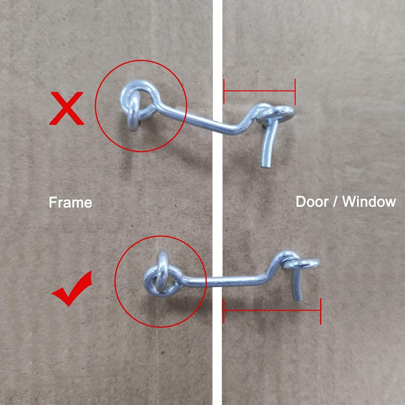 sourcing map Pack of 4 6 Inch Cabin Eye Lock