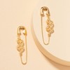 Snake Earrings for Women Gold Safety Pin Hoop Earrings Paper