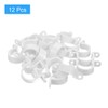 sourcing map 12Pcs PVC Pipe Straps, 25mm(1") Plastic Conduit Strap