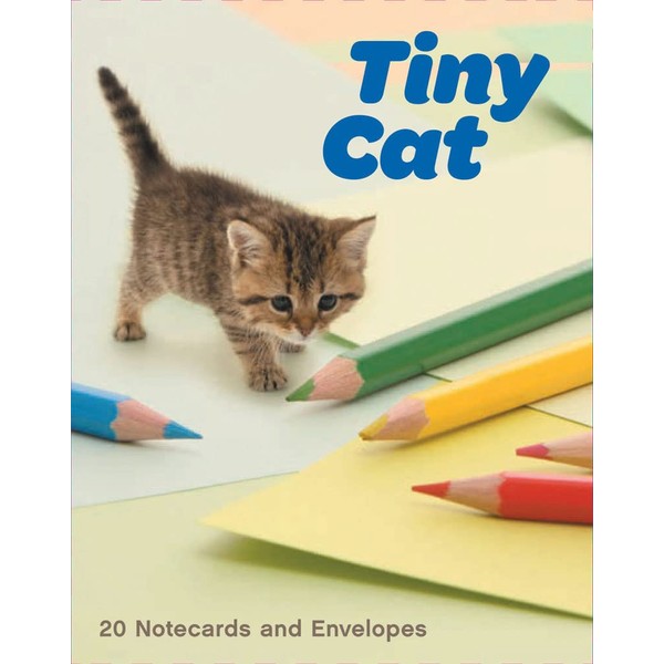 Tiny Cat Notecards: 20 Notecards and Envelopes (Gift for Cat Lover, Cute Kitten Themed Note Cards)