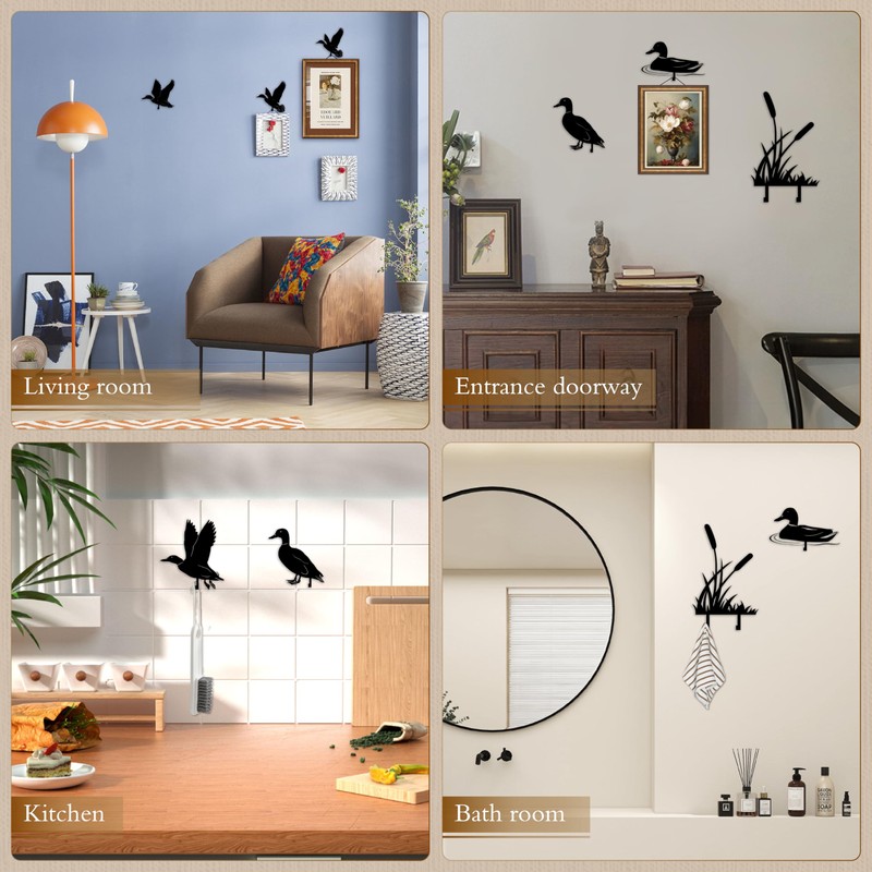Gueiddi Duck Hooks for Wall, Duck Decorative Wall Hooks, Hat