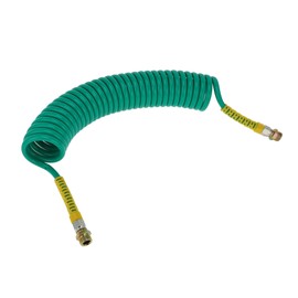 Partuto 30 Circle Air Brake Hose Oil Cooler Coiled Short Tail Line Brake Coil Cable for Trucks Tractors Assembly with M22x1.5 NPT Fitting Green 24.5 Feet
