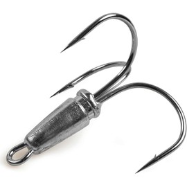 Snagging Hooks 3PCS Fishing Snagging Weighted Treble Hooks Large Treble Bunker Fishing Hooks for Baitfish Trout Bass 30g/40g/60g/80g (8/0-3PCS)