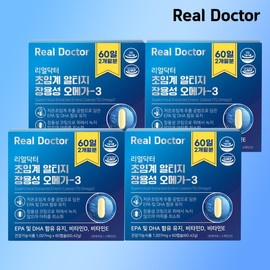 Real Doctor 리얼닥터 초임계 알티지 장용성 오메가3  8개월분(1007mg x 60캡슐 x 4박스 Real Doctor Supercritical RTG Enteric Omega-3 8-Month Supply (1007mg x 60 Capsules x 4 Boxes)