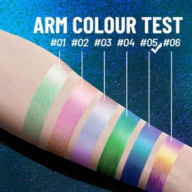 Liquid Chameleon Eyeshadow, Metallic Changing Liquid Eyeshadow, Long-Lasting & Waterproof Eye Shadow, Glitter Eyeshadow, Holographic & Multichrome, Smooth Shimmer Eye Makeup (#05)