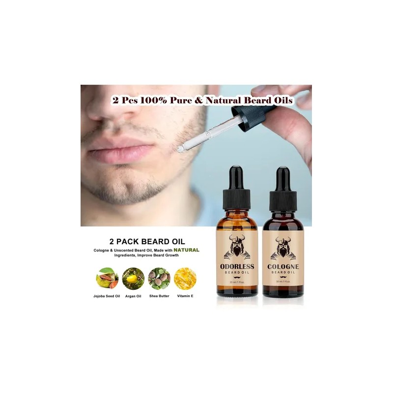 Kit De Cuidado De Barba Para Hombres, Set Definitivo De