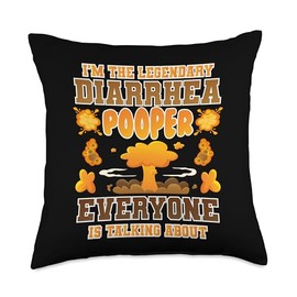 Im The Legendary Diarrhea Pooper Poop Diarrhea Throw Pillow