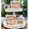 3 Pcs Fall Tiered Tray Decor Hello Fall Sign Home
