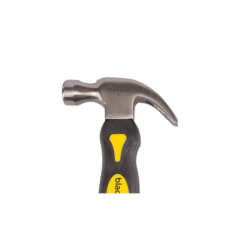 Blackspur - Magnetic Stubby Claw Hammer - 8oz - Yellow