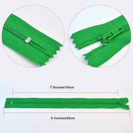 Gnognauq 120 Pcs 9 Inch Nylon Coil Zippers Assorted Zippers Bulk for Tailor Sewing Crafts (20 Colors)