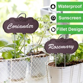 TCYPUHL Metal Plant Labels, Tall Plant Labels, Garden Labels Outdoors for Flower, Fruit and Vegetable, Stainless Steel, Weatherproof (25 Pack, 4'' x 1.9'', Purplish Red)