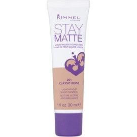 3 x Rimmel London Stay Matte Liquid Mousse Foundation 30ml - 201 Classic Beige