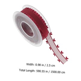 Operitacx Schleife Streamer Blumensträuße Favorisieren Strauß Dekorationen Kranzband Verpackungsband Valentinsgrüße Party Funkeln Gold Valentinstag Glücklich Bausatz Wickelband Polyester Rot